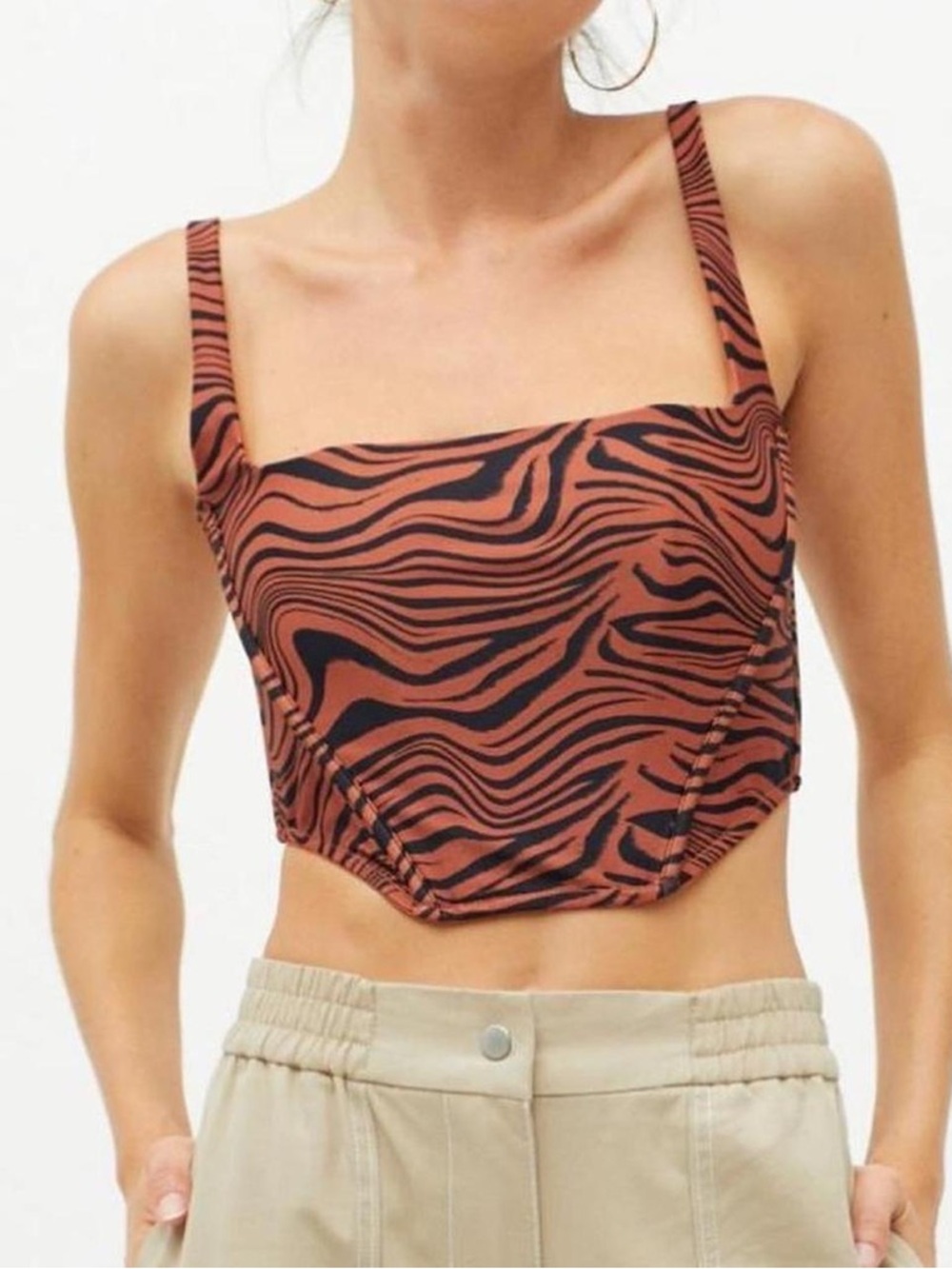 Out From Under Lovestruck Micro Tiger Stripe Animal Print Corset
